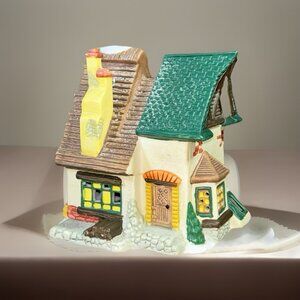 Our Town Randall House Santa's Best Hand-Painted Vintage 1992 Porcelain in Box